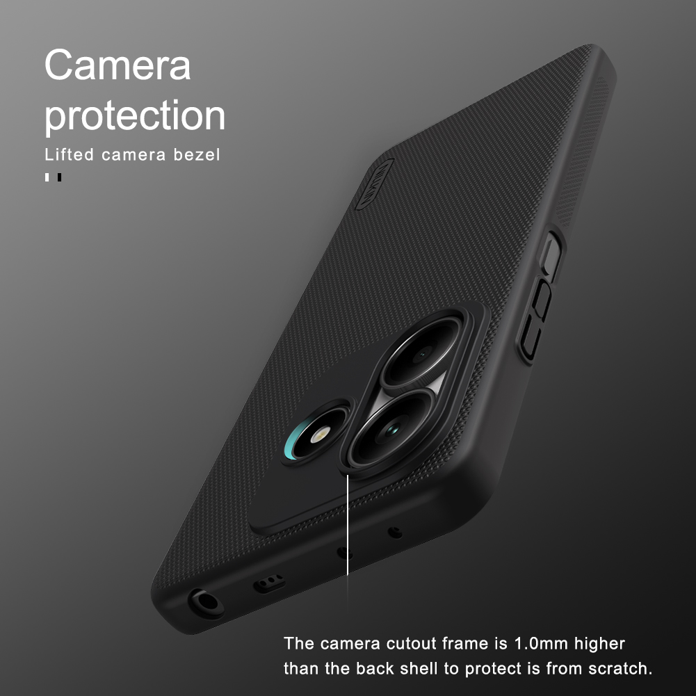 Xiaomi Redmi Note 14 4G Nillkin Super frosted strapabíró hátlap tok (Fekete)