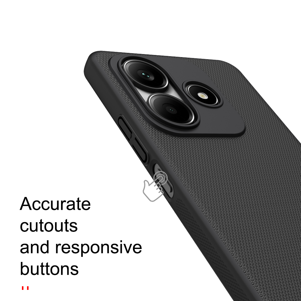 Xiaomi Redmi Note 14 4G Nillkin Super frosted strapabíró hátlap tok (Fekete)