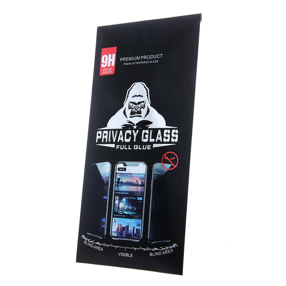 Xiaomi Redmi Note 14 4G / Redmi Note 14 5G privacy (betekintés szög csökkentett) üvegfólia (Átlátszó) 5