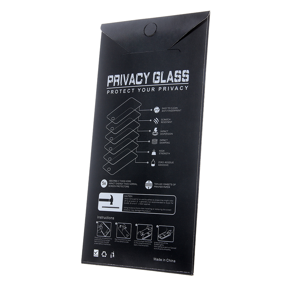 Xiaomi Redmi Note 14 4G / Redmi Note 14 5G privacy (betekintés szög csökkentett) üvegfólia (Átlátszó) 6