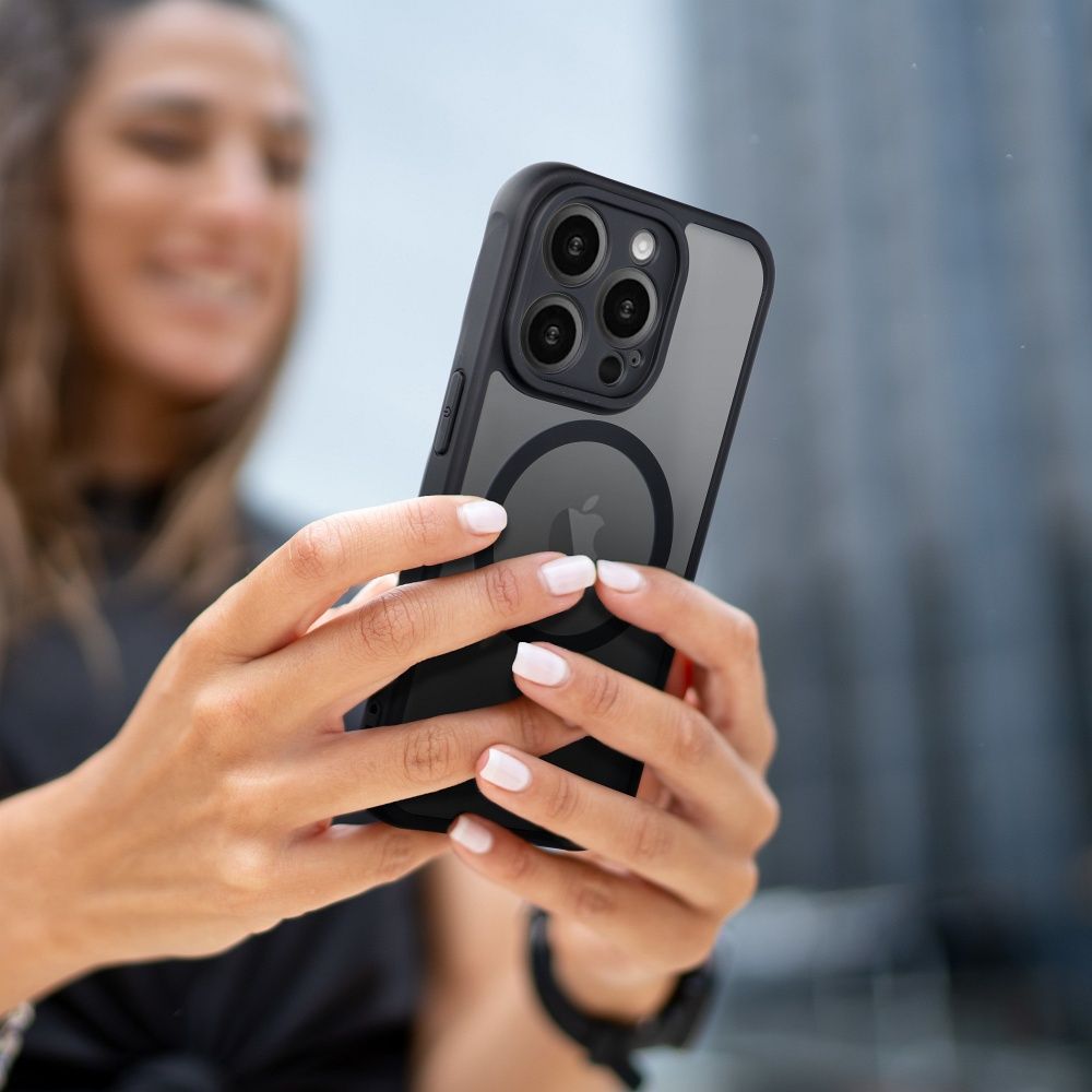 Xiaomi Redmi Note 14 5G Full matte mag magsafe hátlap tok (Fekete)