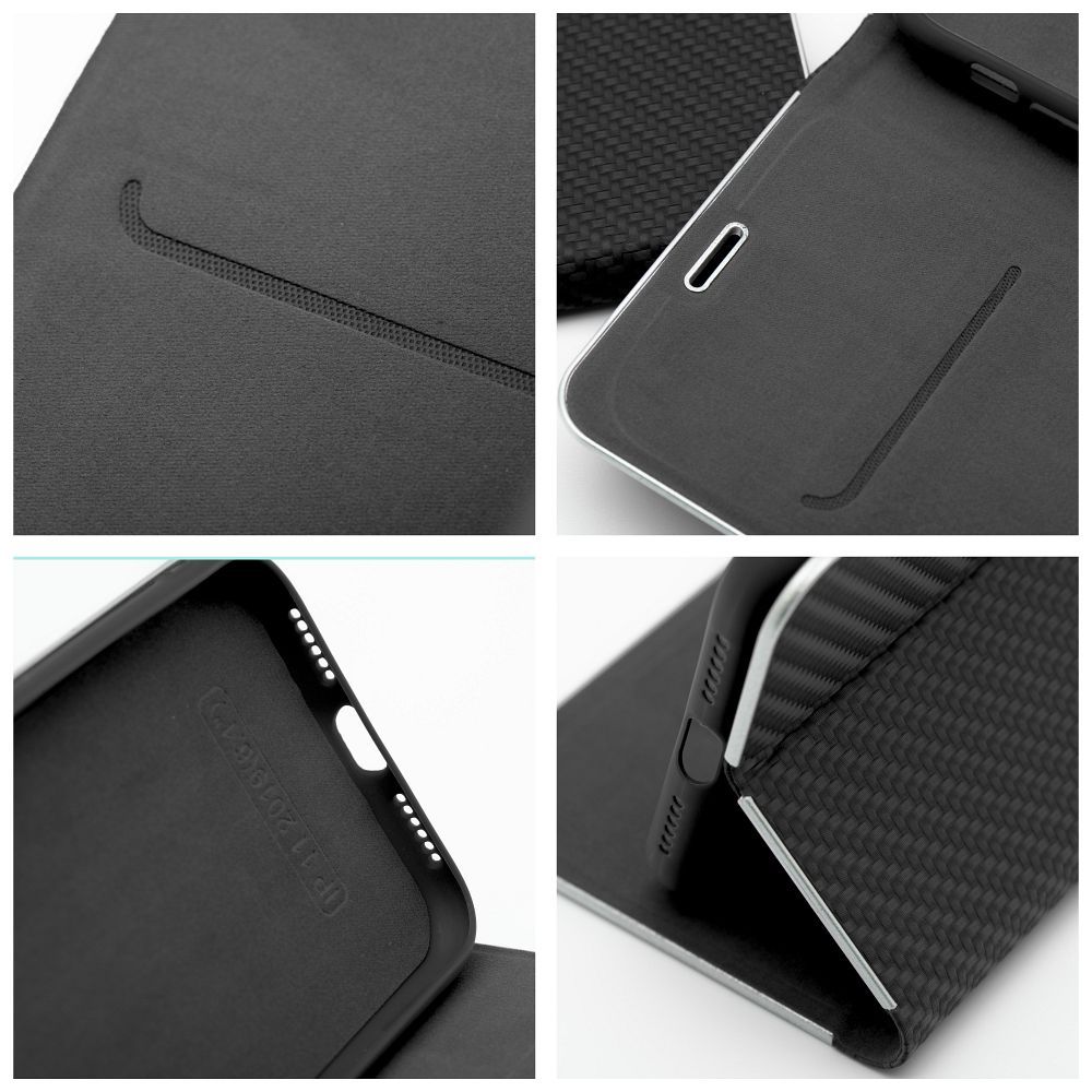 Xiaomi Redmi Note 14 5G Lunca carbon notesz tok (Fekete)