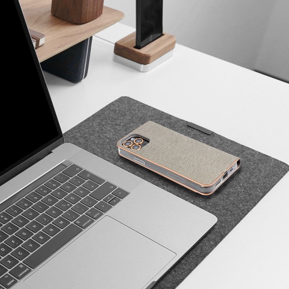 Xiaomi Redmi Note 14 5G Lunca gold notesz tok (Szürke)