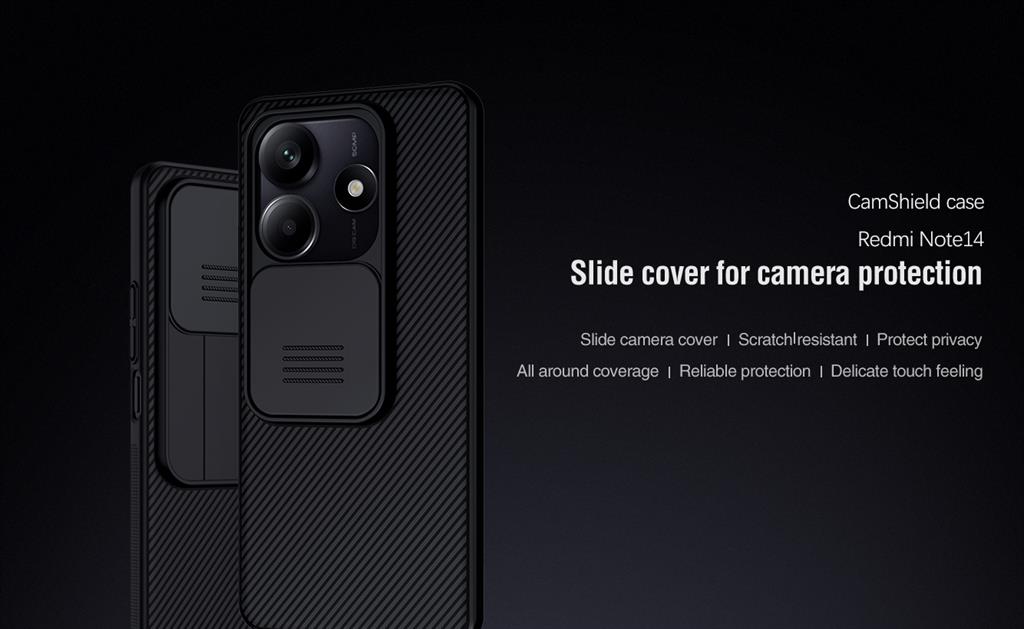 Xiaomi Redmi Note 14 5G Nillkin camshield hátlap tok (Kék)