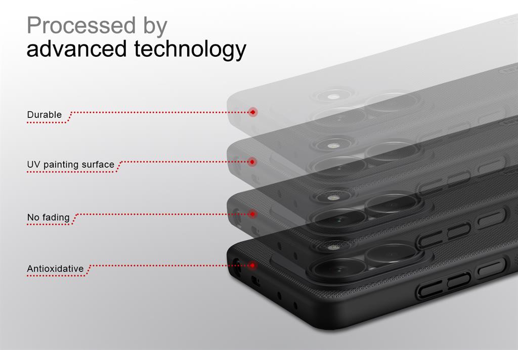 Xiaomi Redmi Note 14 5G Nillkin Super Frosted shield hátlap tok (Fekete)