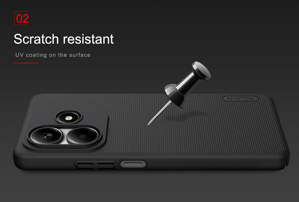 Xiaomi Redmi Note 14 5G Nillkin Super Frosted shield hátlap tok (Fekete)