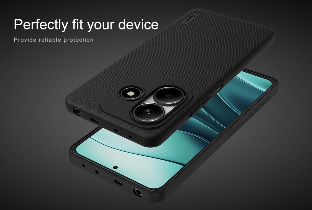 Xiaomi Redmi Note 14 5G Nillkin Super Frosted shield hátlap tok (Fekete)