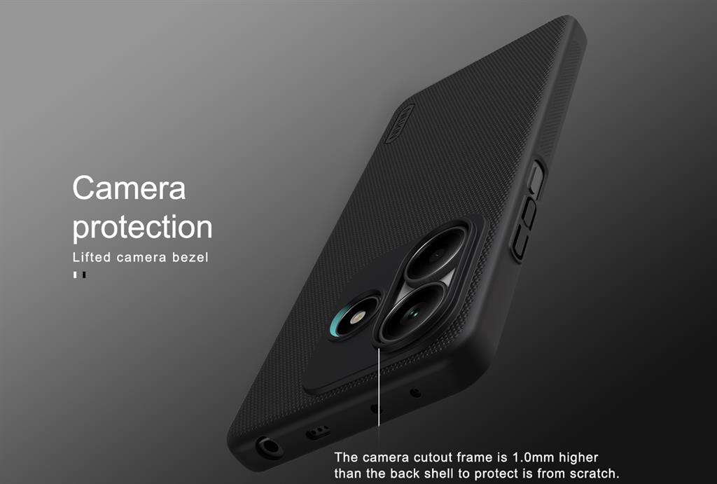 Xiaomi Redmi Note 14 5G Nillkin Super Frosted shield hátlap tok (Fekete)