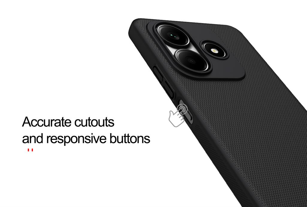 Xiaomi Redmi Note 14 5G Nillkin Super Frosted shield hátlap tok (Fekete)