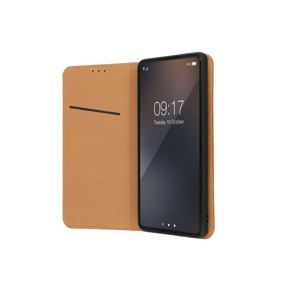 Xiaomi Redmi Note 14 5G Smart Pro bőr notesz tok (Barna)