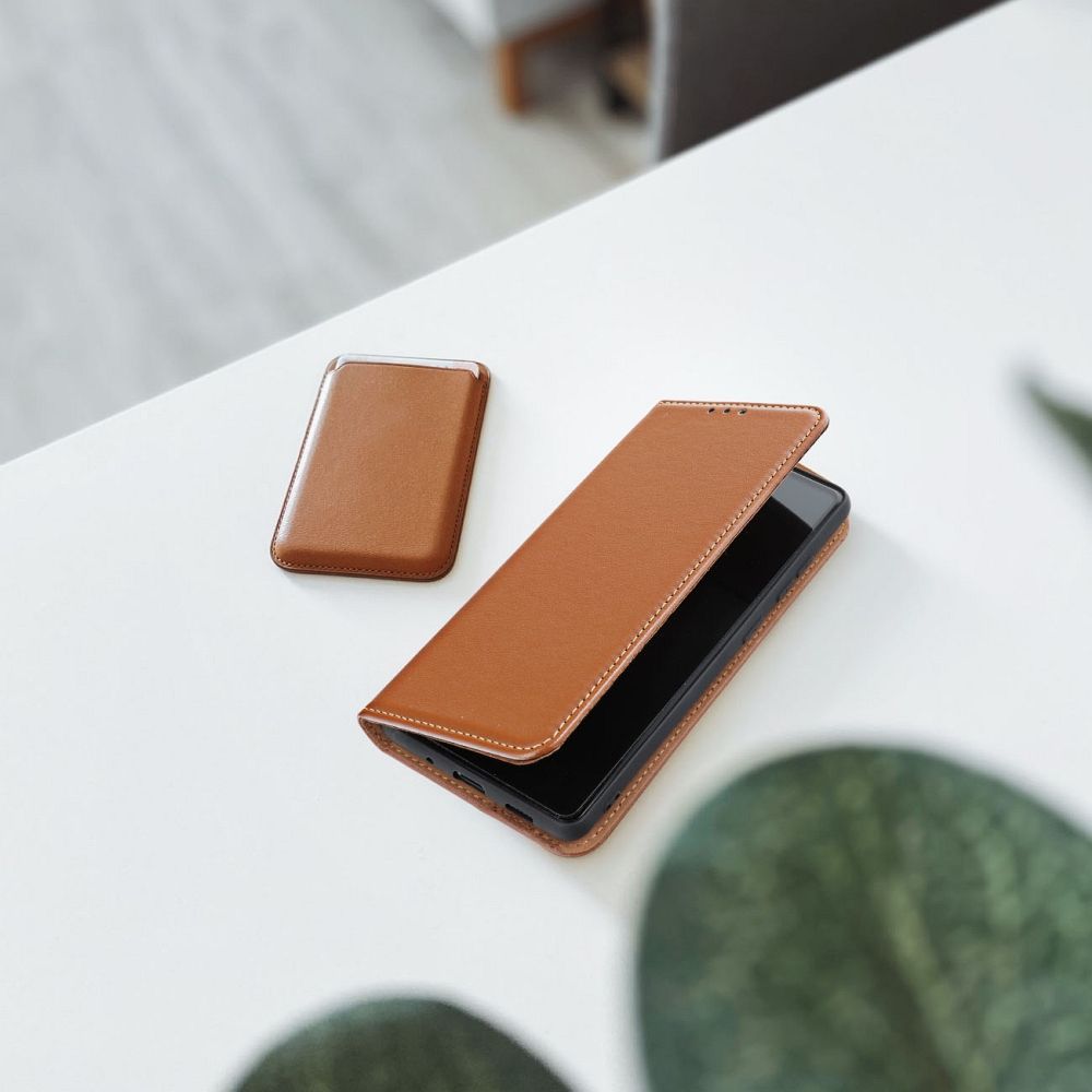 Xiaomi Redmi Note 14 5G Smart Pro bőr notesz tok (Barna)