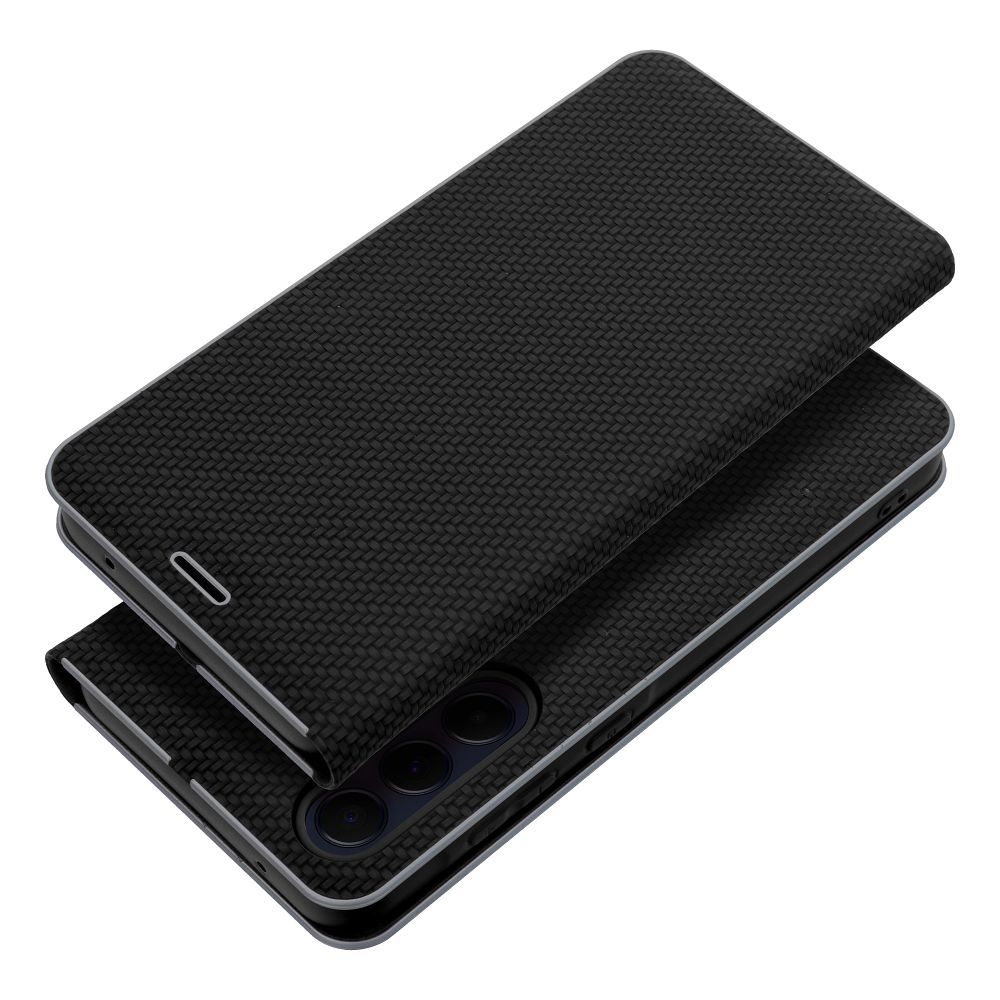 Xiaomi Redmi Note 14 Pro 5G / Redmi Note 14 Pro Plus 5G Lunca carbon notesz tok (Fekete)