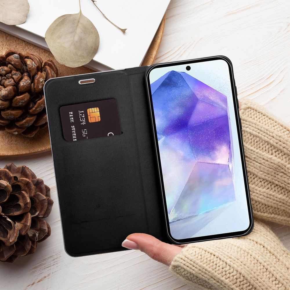 Xiaomi Redmi Note 14 Pro 5G / Redmi Note 14 Pro Plus 5G Lunca carbon notesz tok (Fekete)