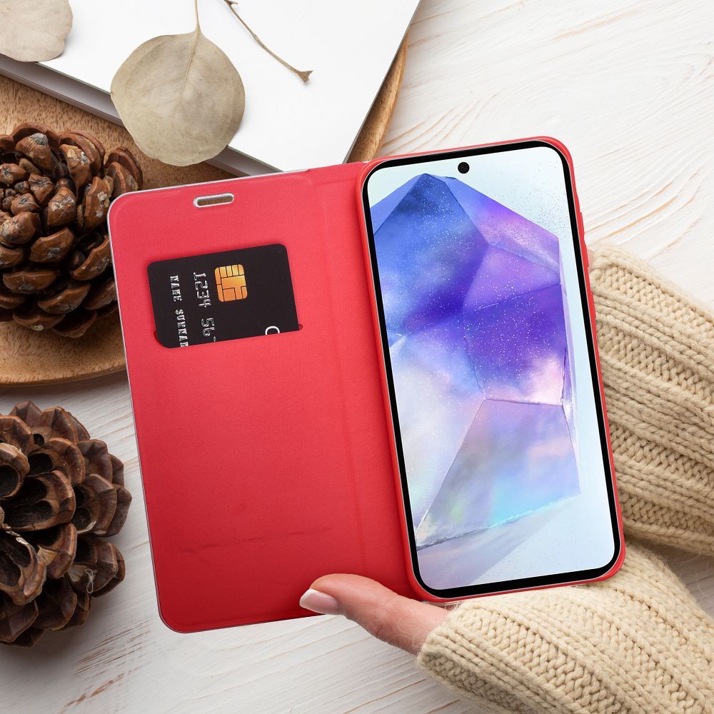 Xiaomi Redmi Note 14 Pro 5G / Redmi Note 14 Pro Plus 5G Lunca carbon notesz tok (Piros)