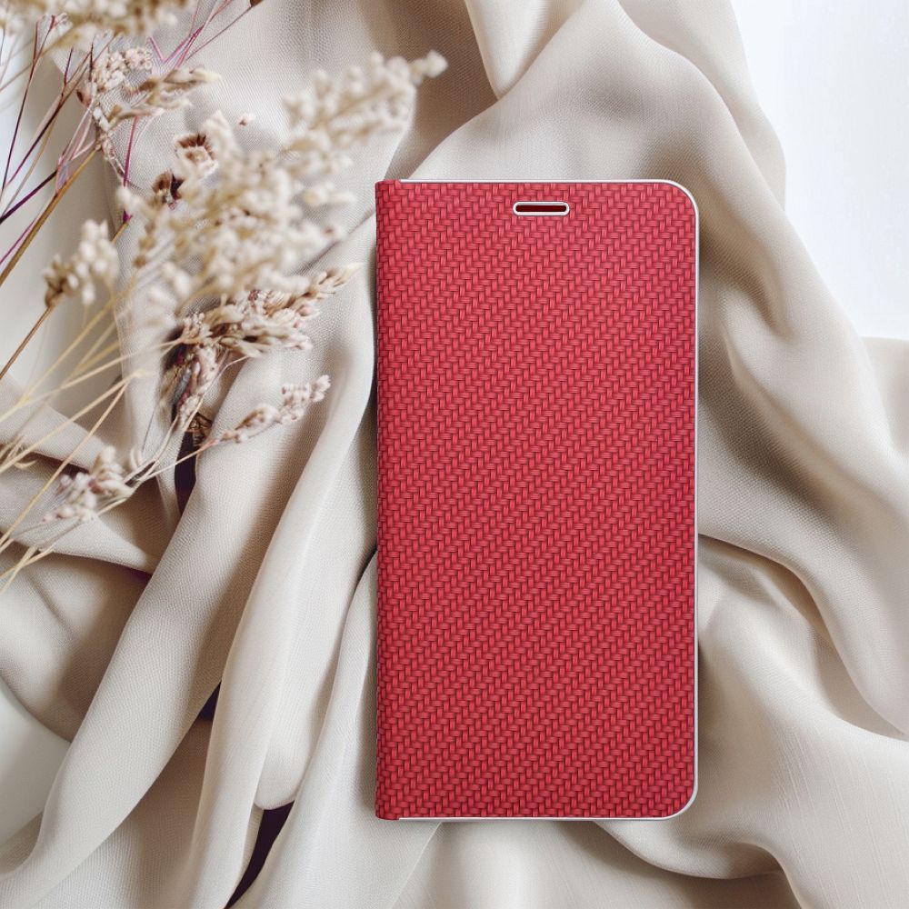 Xiaomi Redmi Note 14 Pro 5G / Redmi Note 14 Pro Plus 5G Lunca carbon notesz tok (Piros)