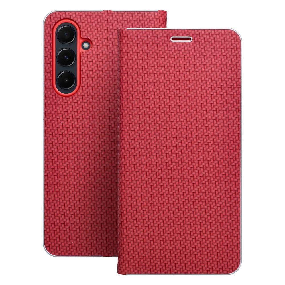 Xiaomi Redmi Note 14 Pro 5G / Redmi Note 14 Pro Plus 5G Lunca carbon notesz tok (Piros)