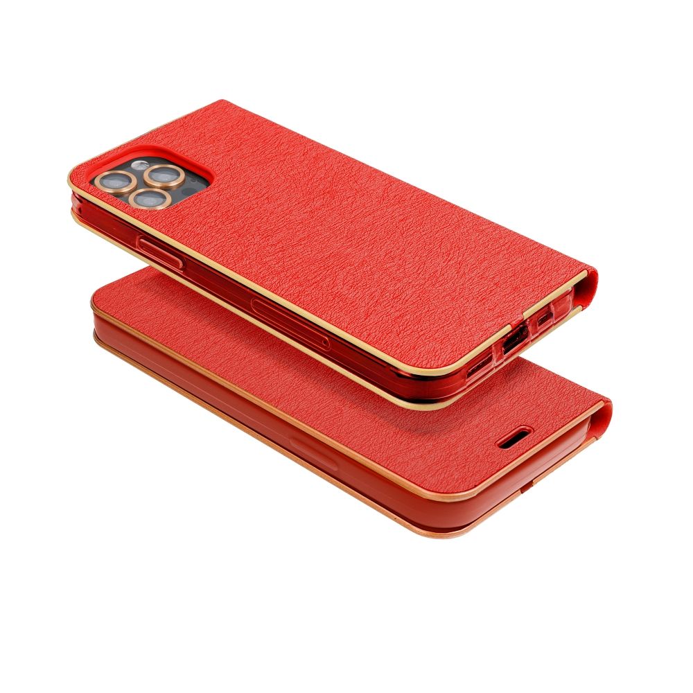 Xiaomi Redmi Note 14 Pro 5G / Redmi Note 14 Pro Plus 5G Lunca gold notesz tok (Piros)