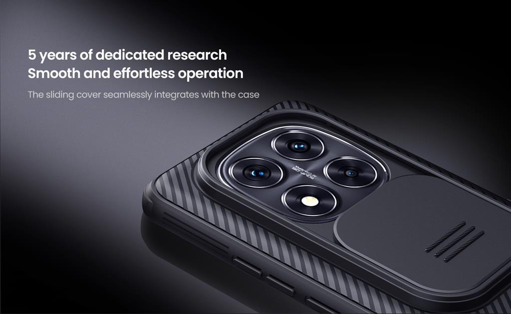 Xiaomi Redmi Note 14 Pro Plus 5G Nillkin camshield pro kameravédős hátlap tok (Fekete) 6