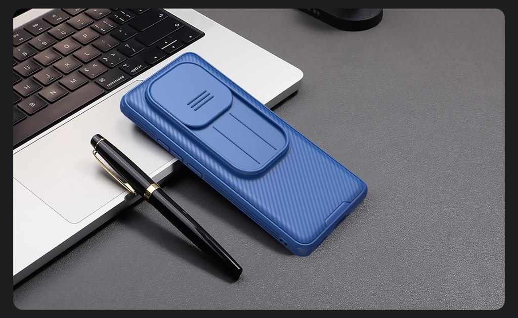 Xiaomi Redmi Note 14 Pro Plus 5G Nillkin camshield pro kameravédős hátlap tok (Kék) 11