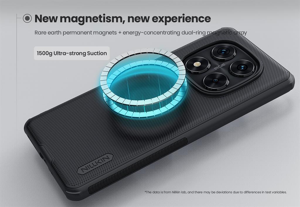 Xiaomi Redmi Note 14 Pro Plus 5G Nillkin Super frosted shield pro magsafe strapabíró hátlap tok (Fekete)