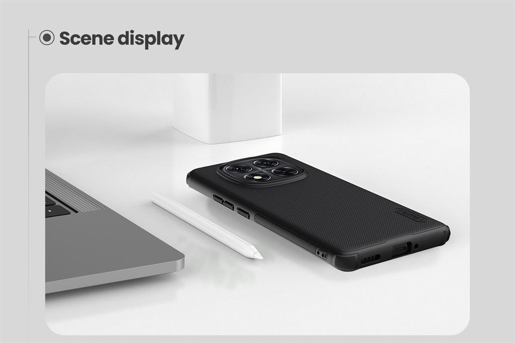 Xiaomi Redmi Note 14 Pro Plus 5G Nillkin Super frosted shield pro magsafe strapabíró hátlap tok (Fekete)