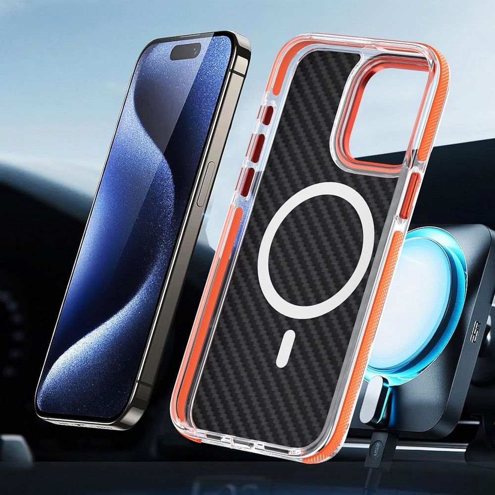 Xiaomi Redmi Note 15 Pro 4G Fiber MagSafe hátlap tok (Narancssárga)