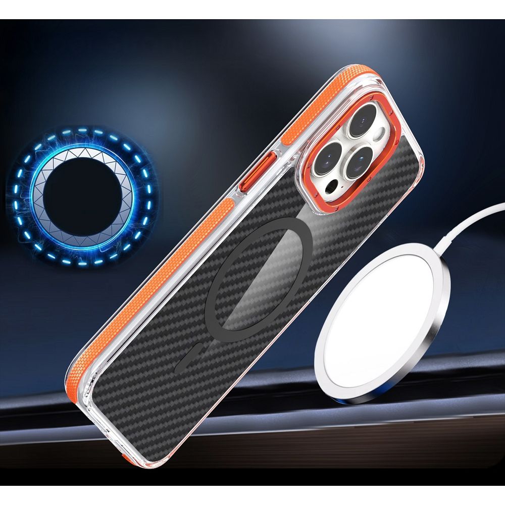 Xiaomi Redmi Note 15 Pro 4G Fiber MagSafe hátlap tok (Narancssárga)