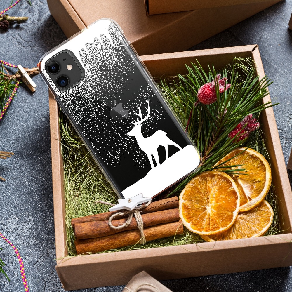 Xiaomi Redmi Note 9 Pro / Redmi Note 9S / Redmi Note 9 Pro Max Winter szilikon hátlap tok (Reindeer (Átlátszó) 0