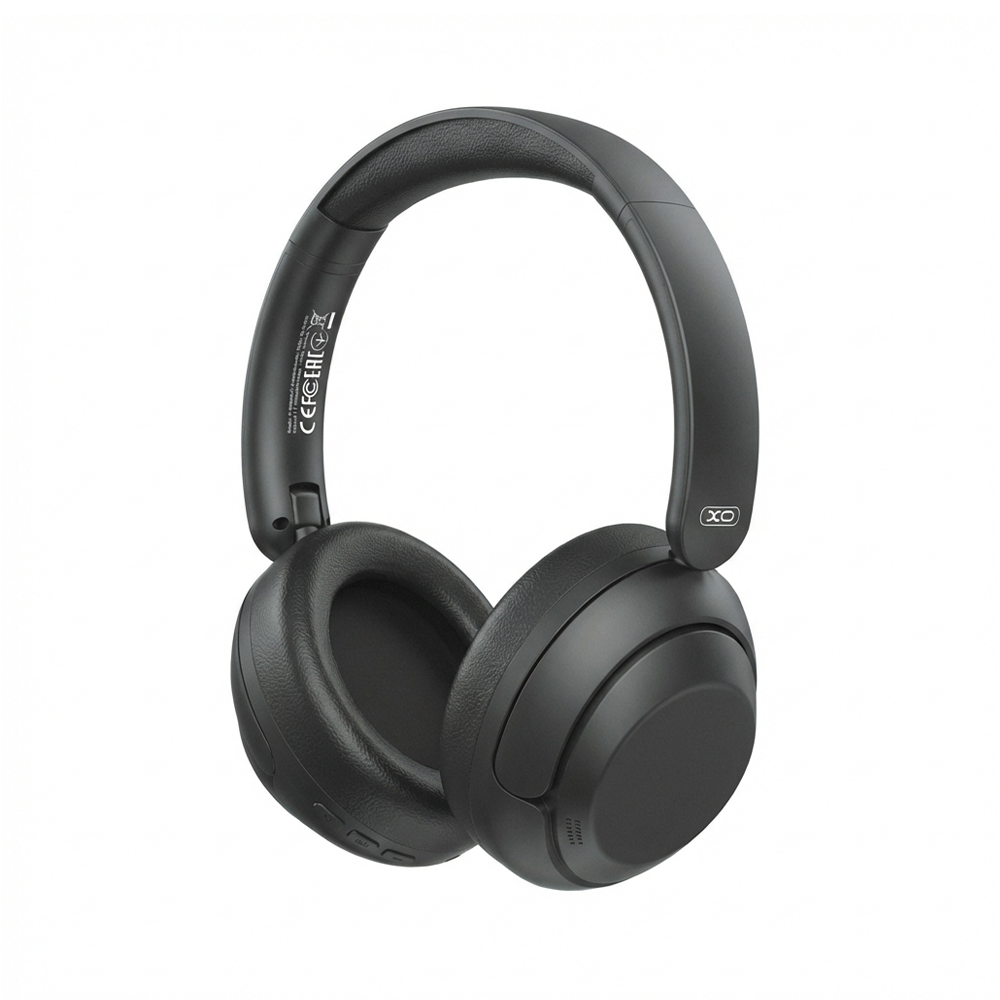 XO BE60 ANC forgatható és összehajtható fém Bluetooth fejhallgató (Fekete)
