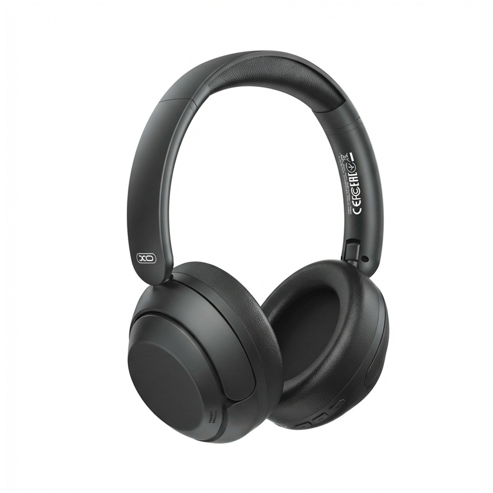 XO BE60 ANC forgatható és összehajtható fém Bluetooth fejhallgató (Fekete)