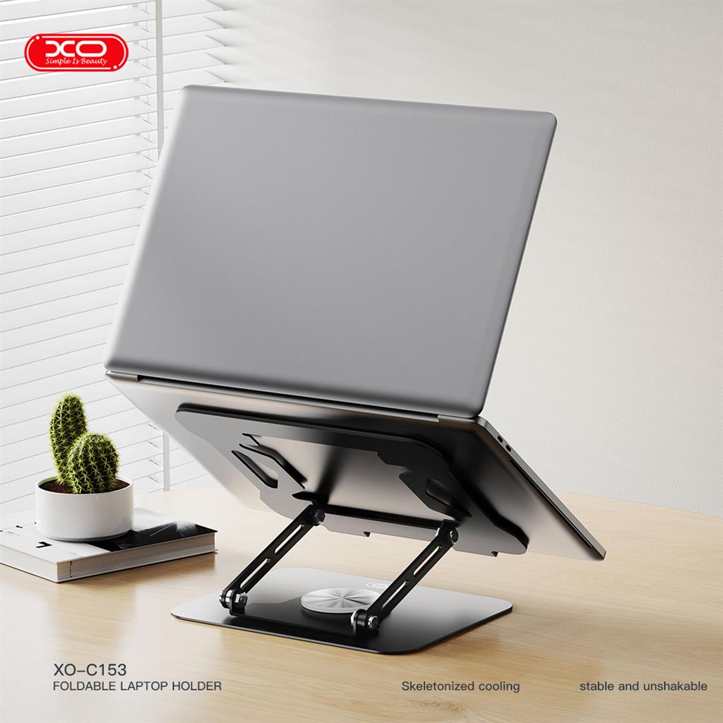 XO C153 fém elforgatható laptop állvány (Fekete)