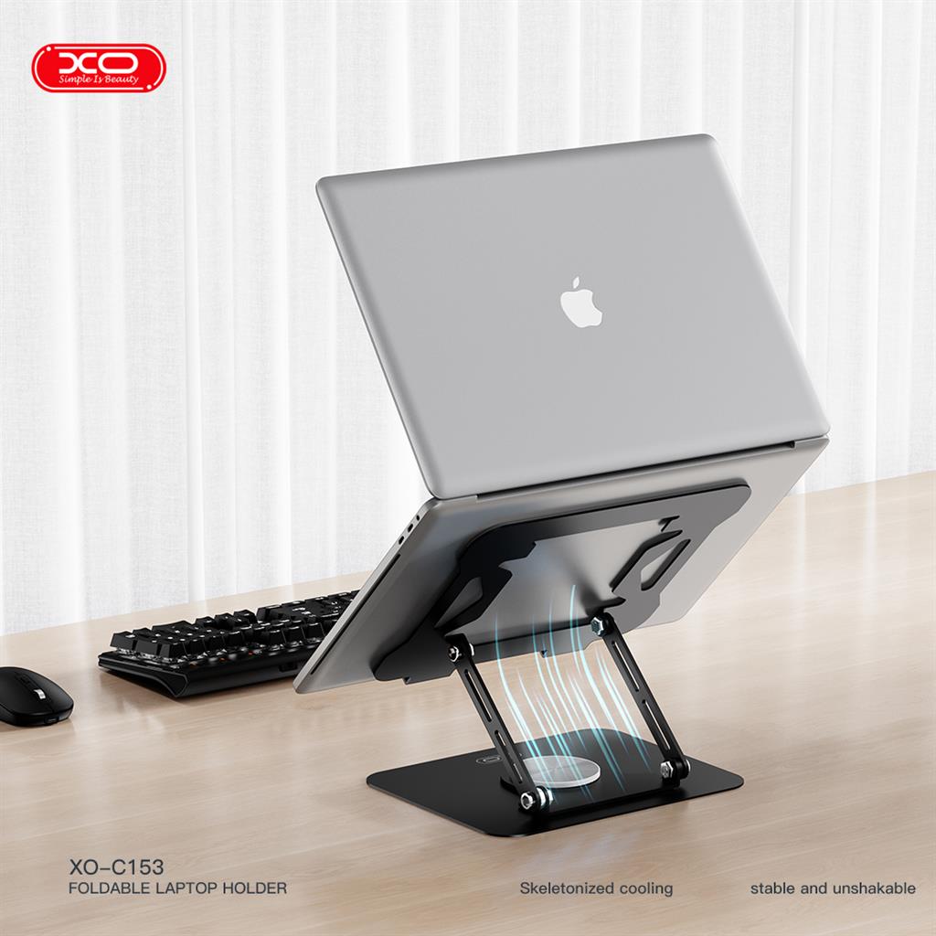 XO C153 fém elforgatható laptop állvány (Fekete)