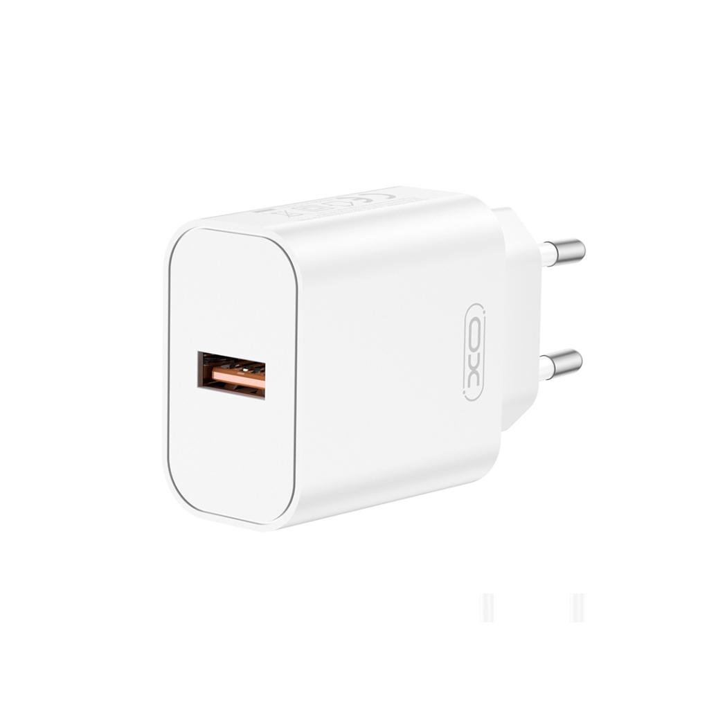 XO CE33 fali töltő 18W QC3.0 1x USB-A (Fehér)