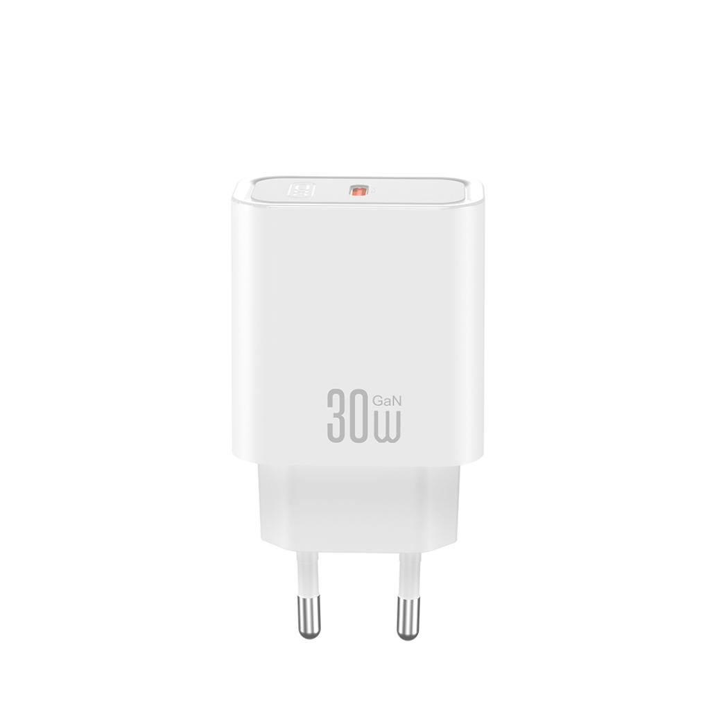 XO CE41(EU) hálózati gyorstöltő (Fehér) - 30W, 1xUSB-C