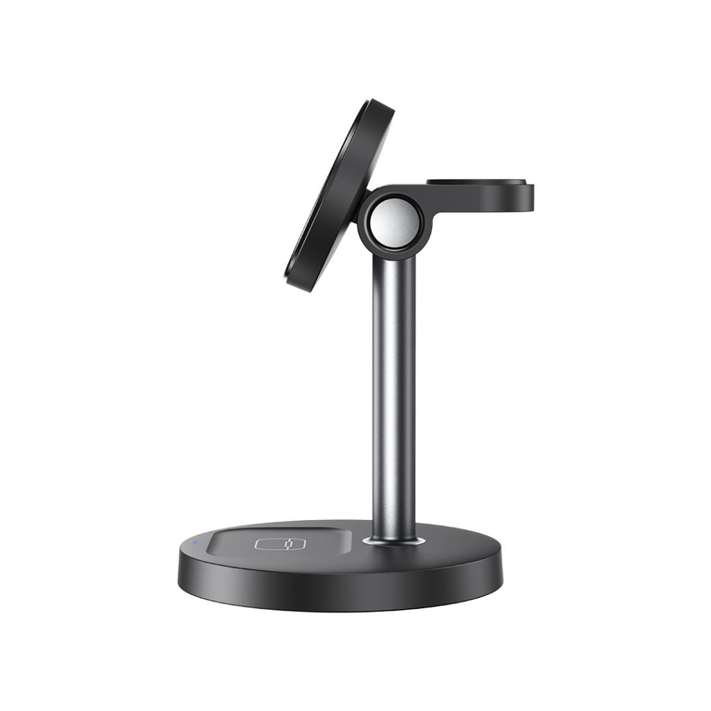 XO CX038 3-in-1 asztali vezeték nélküli töltő (Fekete) - 15W