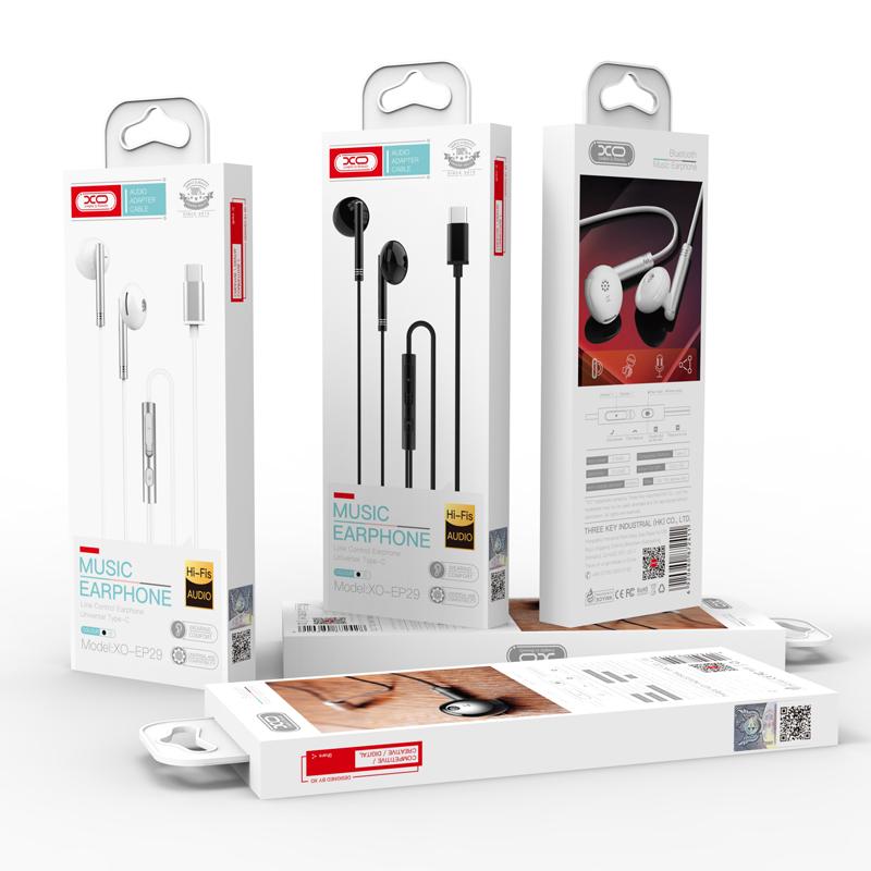 XO EP29 Type-C fülhallgató (Fekete)