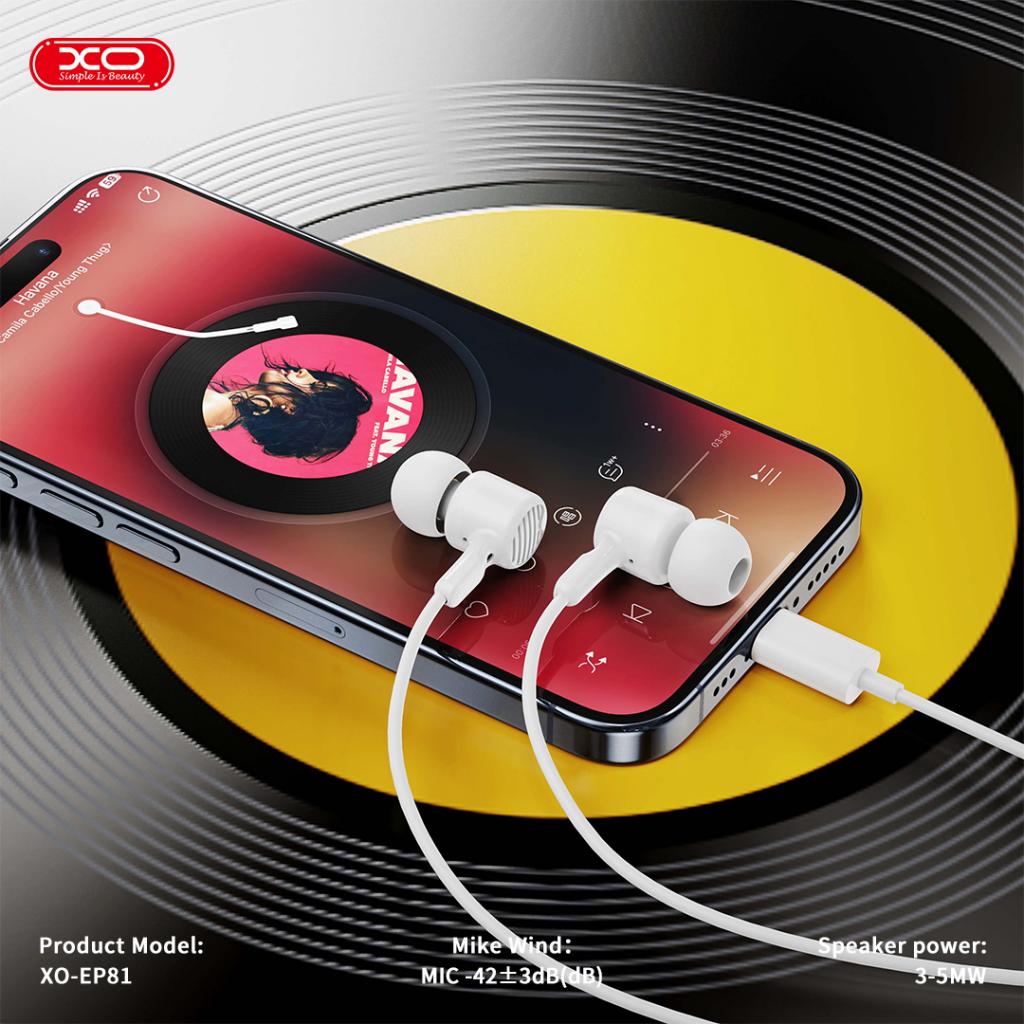 XO EP81 Type-C fülhallgató (Fehér)