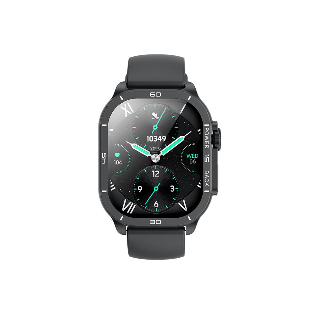 XO J12 okosóra – AMOLED kijelzős, sportfunkciós, hívásfogadásra alkalmas (Fekete) 1