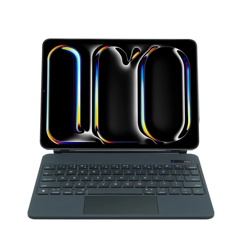 XO KB-09 okos billentyűzet digitális kijelzővel iPad 10.9/11" (Fekete) - 64 gombos