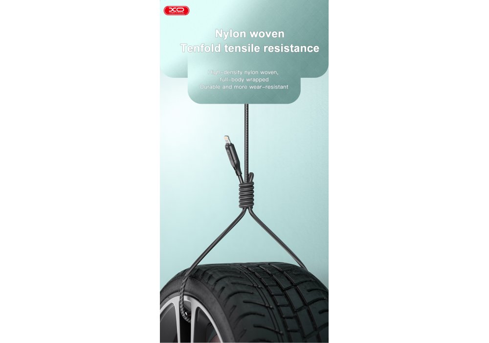 XO NB-Q236A fonott USB-C–Lightning adatkábel (Fehér) – 27W