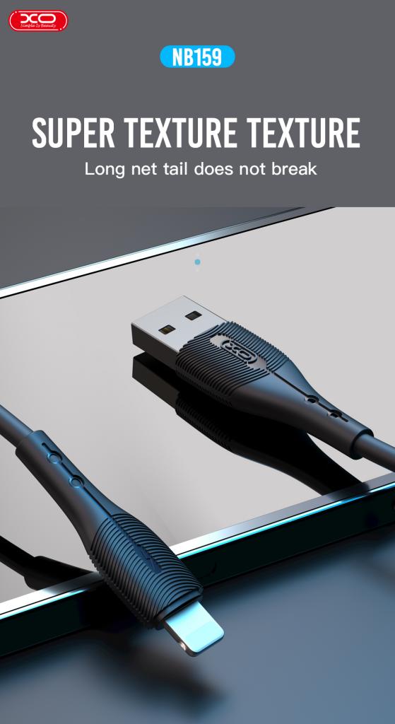 XO NB159 microUSB kábel, 40W, 2A, lila 1