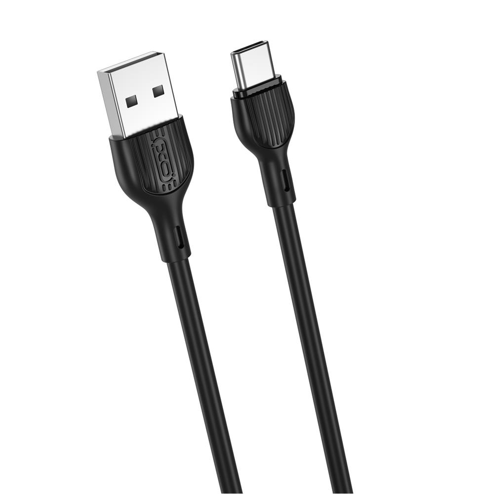 XO NB200 type-C kábel, PVC, 2,1A, fekete 5