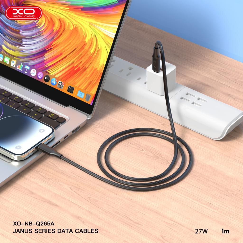 XO NB265 USB – USB-C kábel (Fekete) - 1,0 m - 2.4A