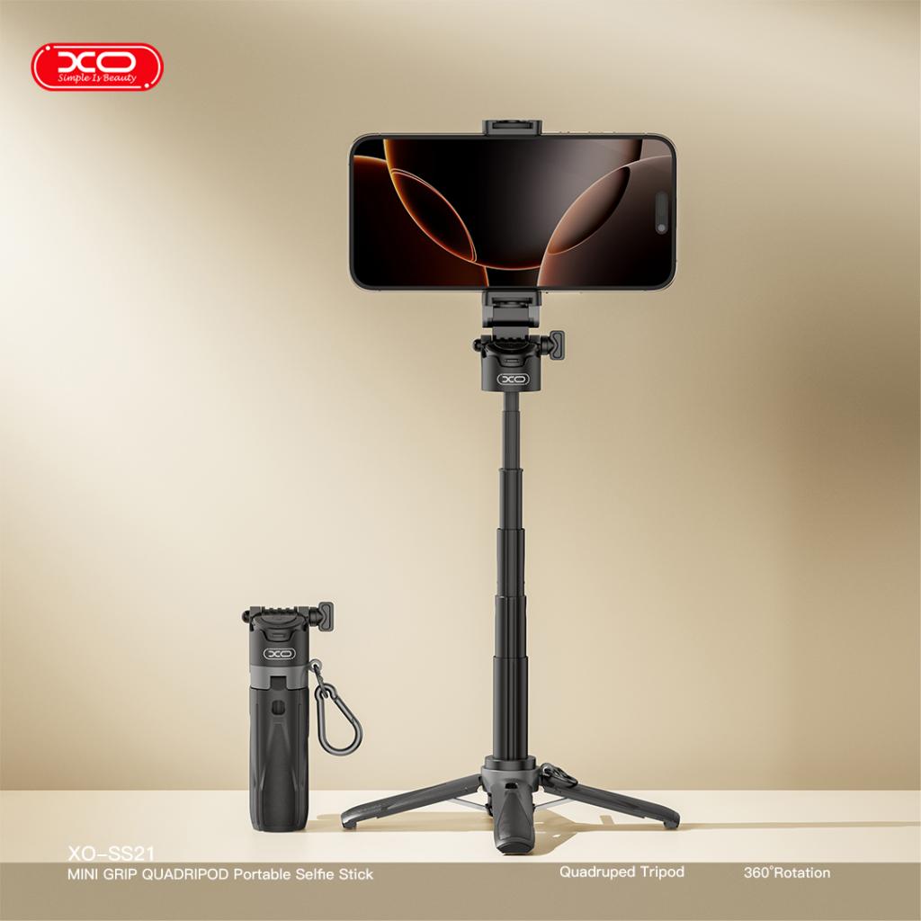 XO SS12 Bluetooth szelfibot állvánnyal és LED fénnyel, GoPro-kompatibilis, 95 cm (Fekete) 1