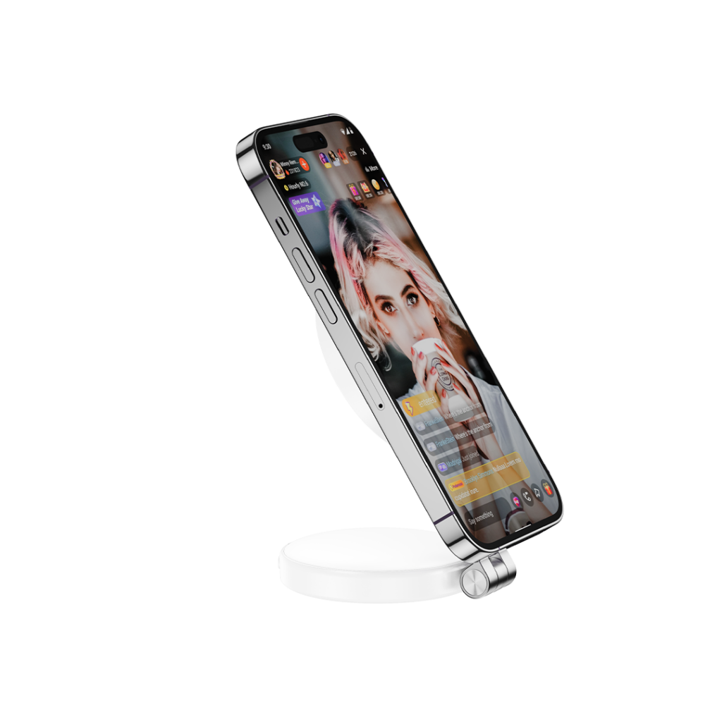 XO SS35 többfunkciós mágneses összecsukható szelfilámpa és állvány (Fehér)