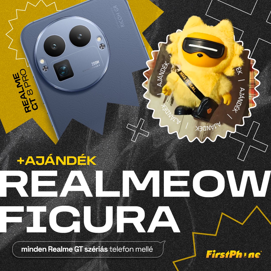 Realme GT mellé ajándék REALMEOW 🎁