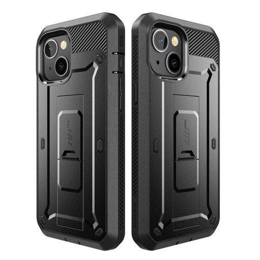 Apple iPhone 13 / 13 Pro / 14 Supcase Unicorn beetle strapabíró hátlap tok előlappal (Fekete)