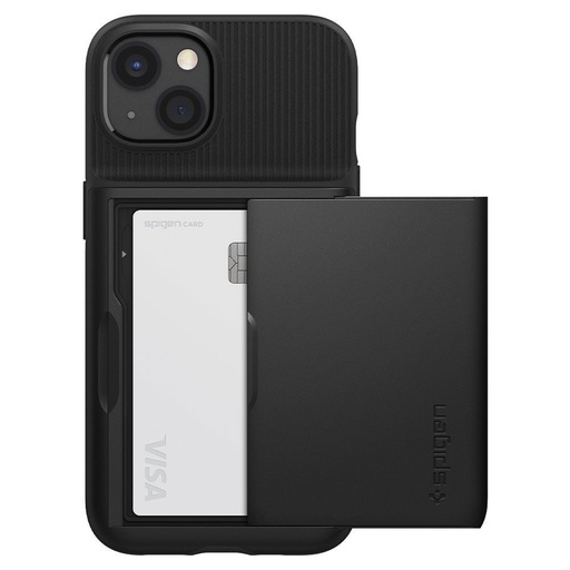 Apple iPhone 13 Spigen slim armor CS ütésálló hátlap tok (Fekete)