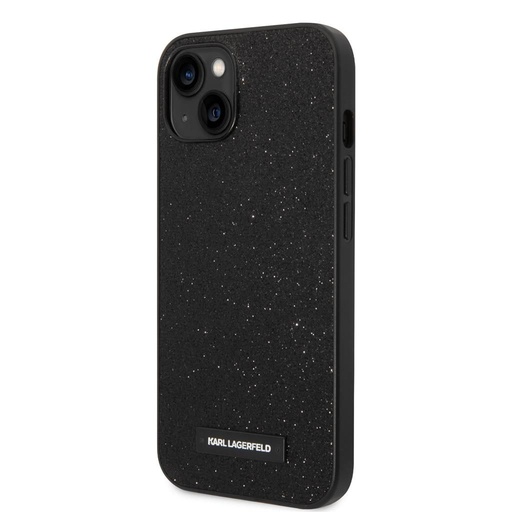 Apple iPhone 14 Plus Karl Lagerfeld Glitter Plague tok (Fekete) – KLHCP14MG2ELK