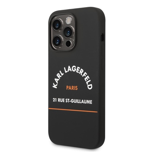 Apple iPhone 14 Pro Karl Lagerfeld Rue St Guillaume tok (Fekete) – KLHCP14LSRSGHLK